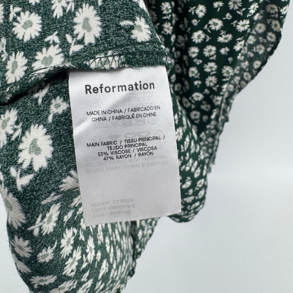 Reformation Crimini Slip Midi Dress Size 2 NWT $148 Green Ditsy Floral Summer - Picture 6 of 10
